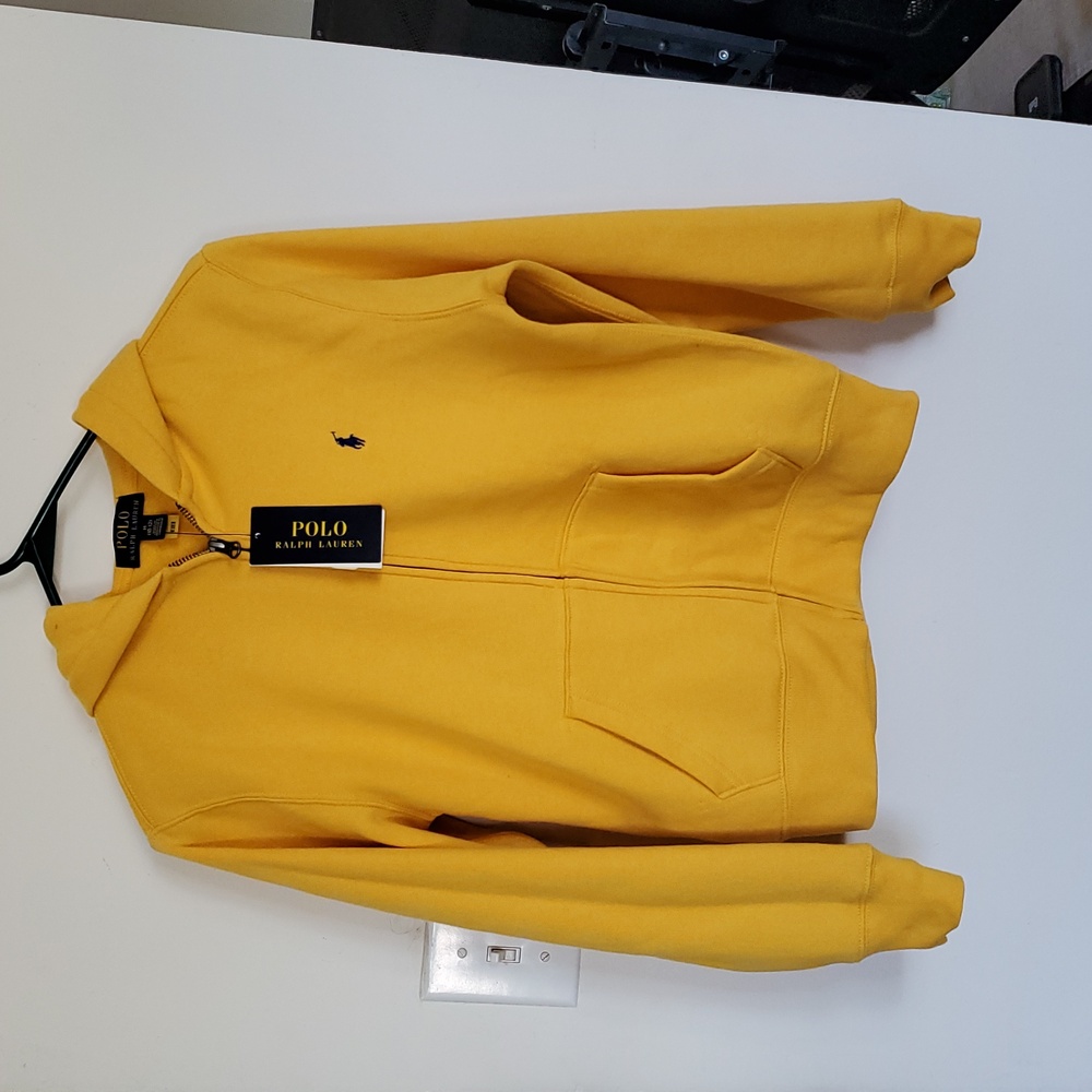 Brand NewPolo Ralph Lauren Kids Mustard Zip-Up Hoodie